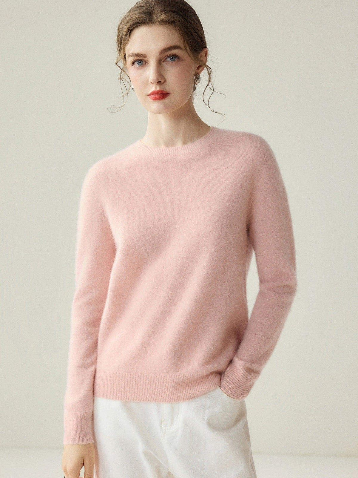Pullover Damen Rundhals — Slim Fit Feinstrick 11