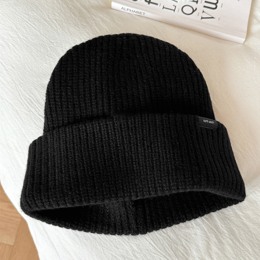 Damen Strickmütze mit Umschlag — Rippenstrick Wintermütze 10