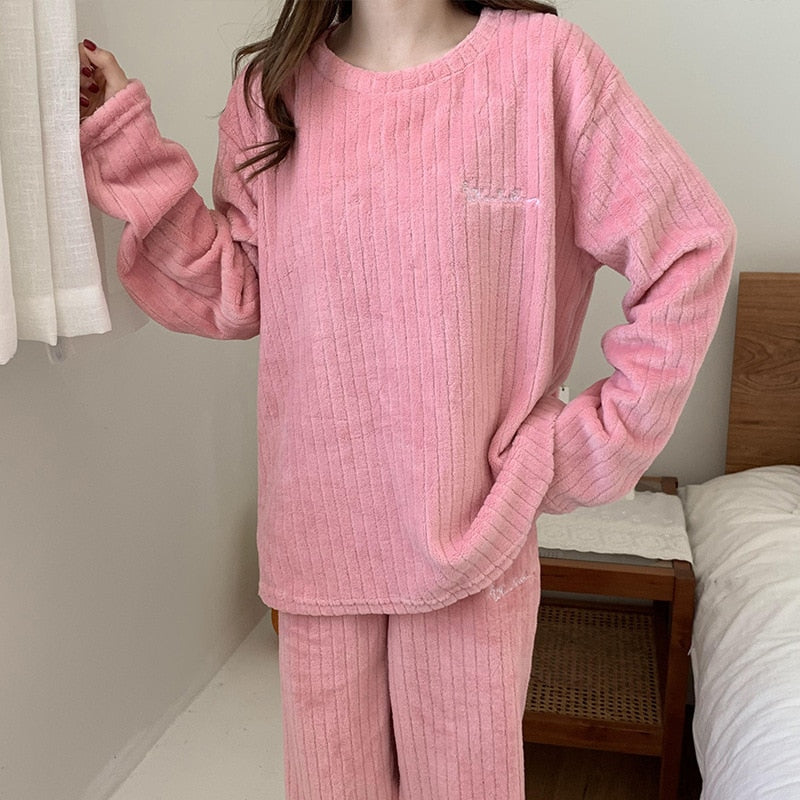 Women's Ribbed Fleece Set — Longsleeve Top & Trousers Lounge 6