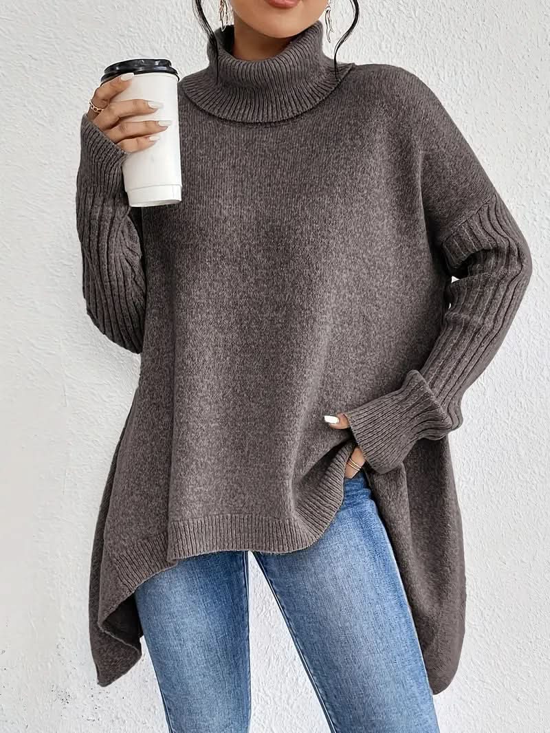 Nuvella Cashmere Blend Turtleneck Sweater — Soft & Elegant 9