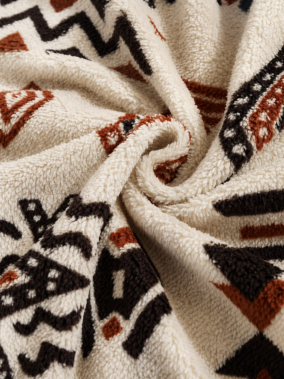 Women's Aztec Fleece Half-Zip Pullover — Sherpa Warm 3