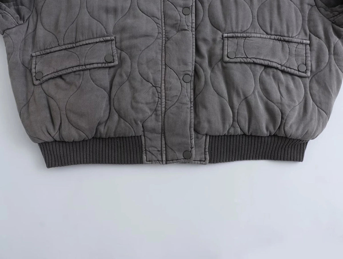 Damen Oversize Bomberjacke Grau — Locker & Stylisch 6