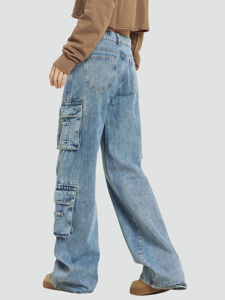 Baggy Cargo Jeans Women – Wide Leg Relaxed Fit Denim 5
