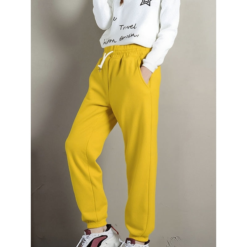 Women's Fleece Jogger Pants Warm — High Waist Relaxed Fit 8