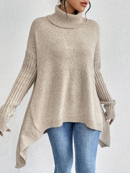 Nuvella Cashmere Blend Turtleneck Sweater — Soft & Elegant 3