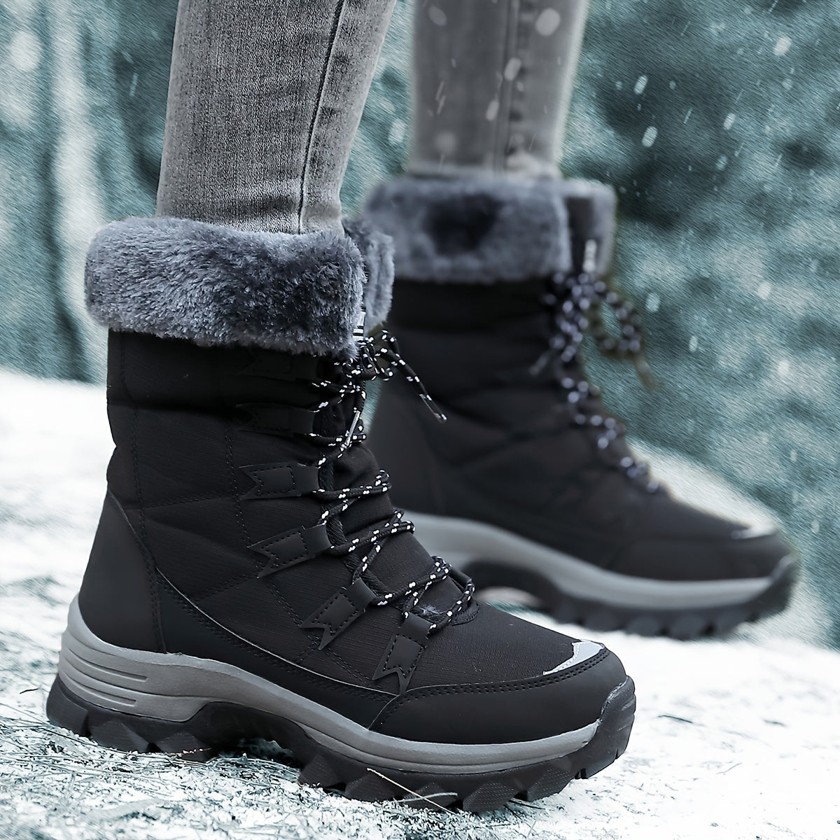 Women's Warm Winter Boots — Insulated & Non-Slip Rubber Sole 8