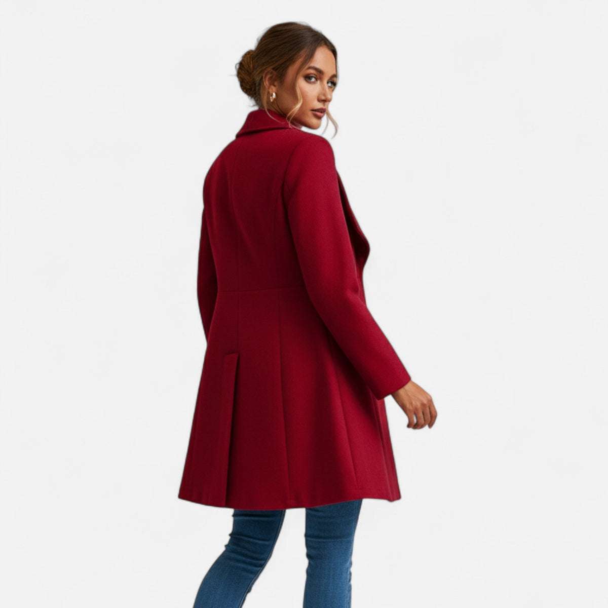 Women's Lapel Wool Winter Coat — Elegant Tailored Fit 3