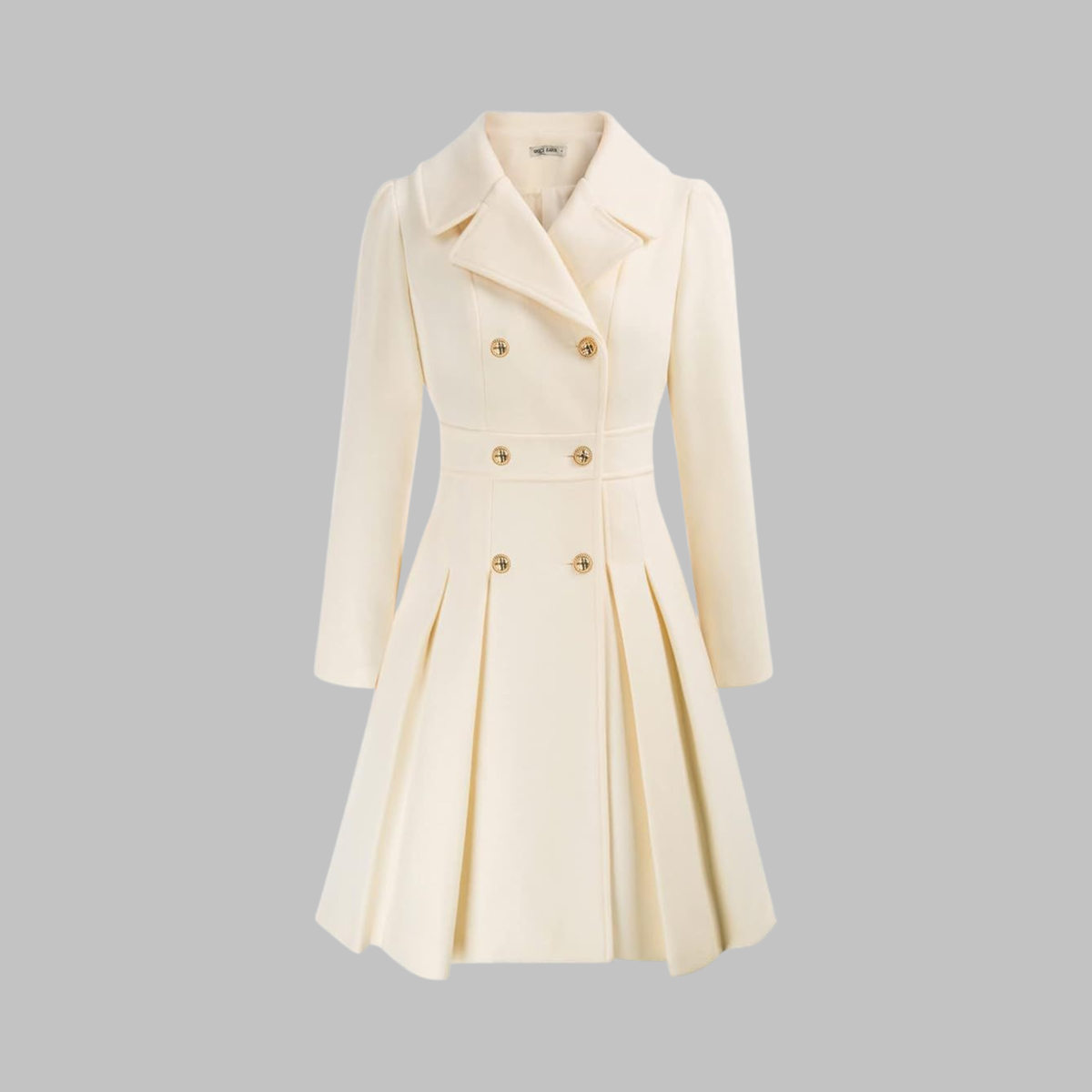 Women's Double Button Long Sleeve Coat — Elegant Classic Fit 11