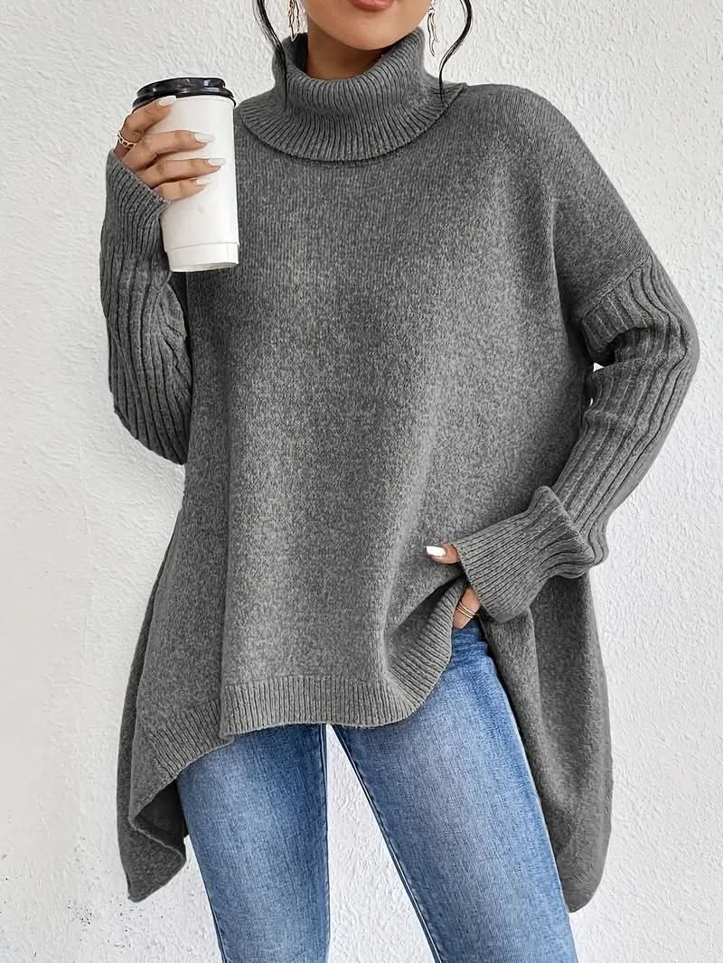Nuvella Cashmere Blend Turtleneck Sweater — Soft & Elegant 6