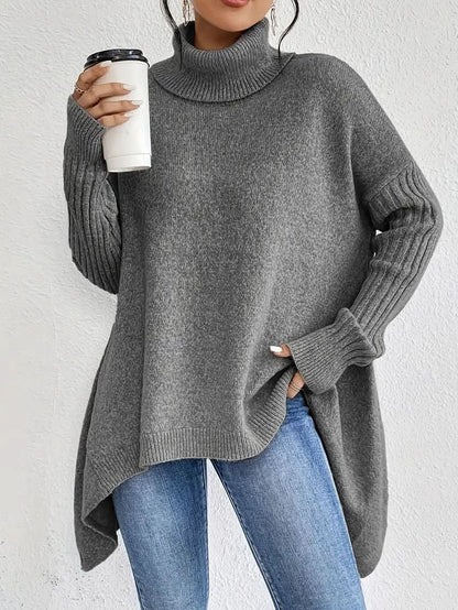 Nuvella Cashmere Blend Turtleneck Sweater — Soft & Elegant 6