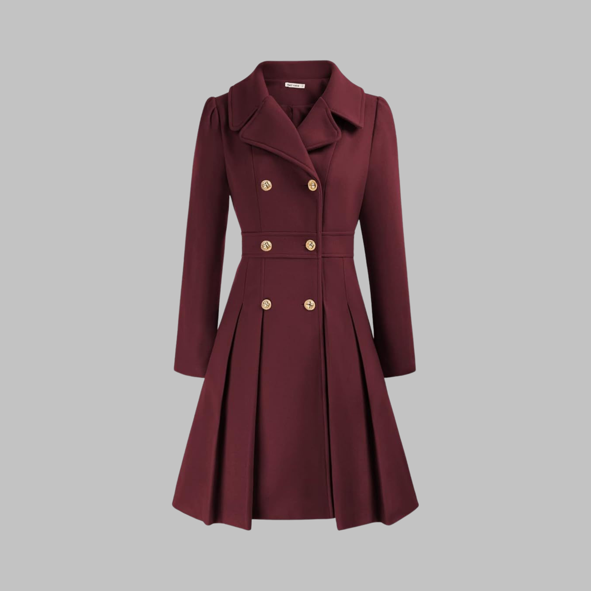 Women's Double Button Long Sleeve Coat — Elegant Classic Fit 17