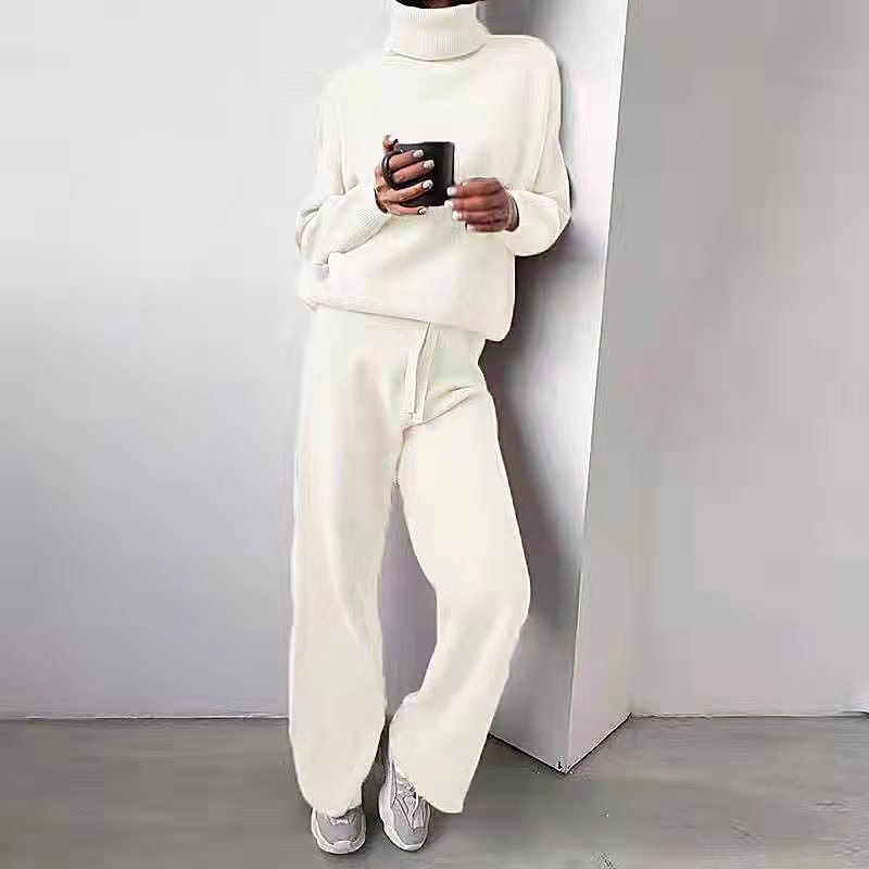 Women's Knit Two-Piece Set with Roll Neck — Cozy Loungewear 7