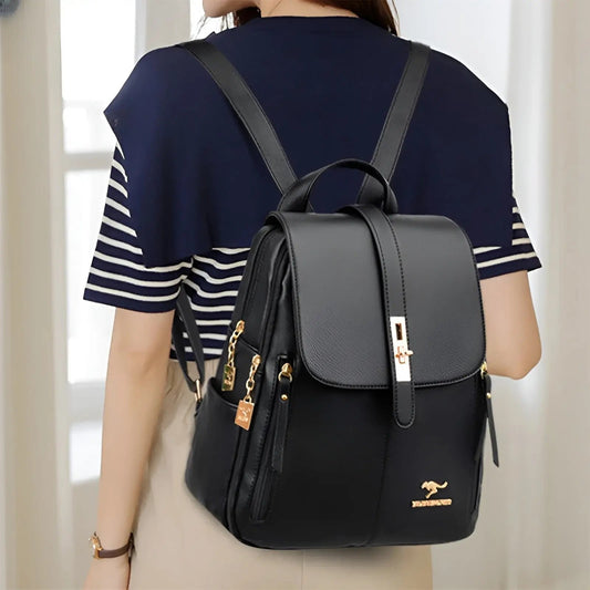 Emily Women's Leather Backpack — Elegant & Water-Repellent 1