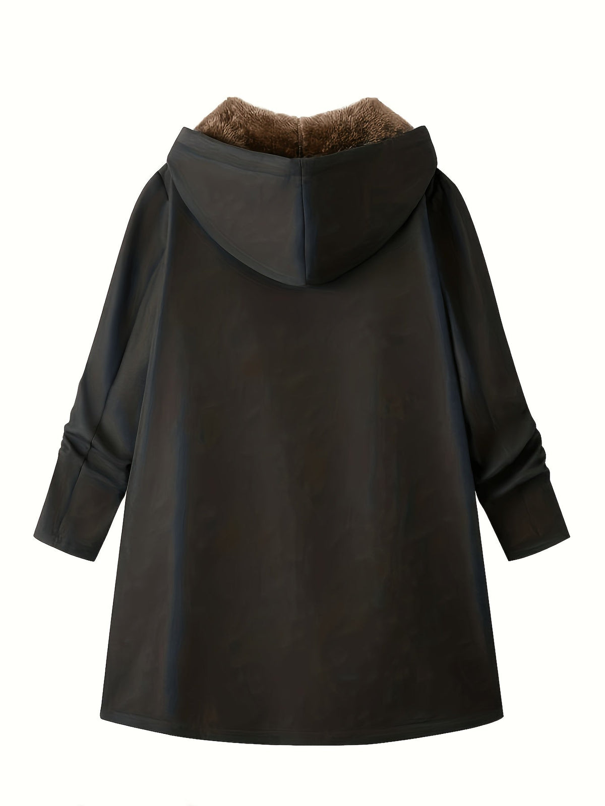 Women's Hooded Longline Coat — Cozy Plush-Lined Winter Coat 15