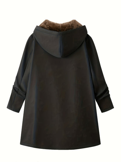 Women's Hooded Longline Coat — Cozy Plush-Lined Winter Coat 15
