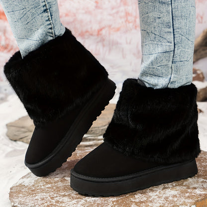 Women's Cozy Platform Winter Boots — Plush Lined Ankle Boot 4