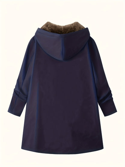 Women's Hooded Longline Coat — Cozy Plush-Lined Winter Coat 22