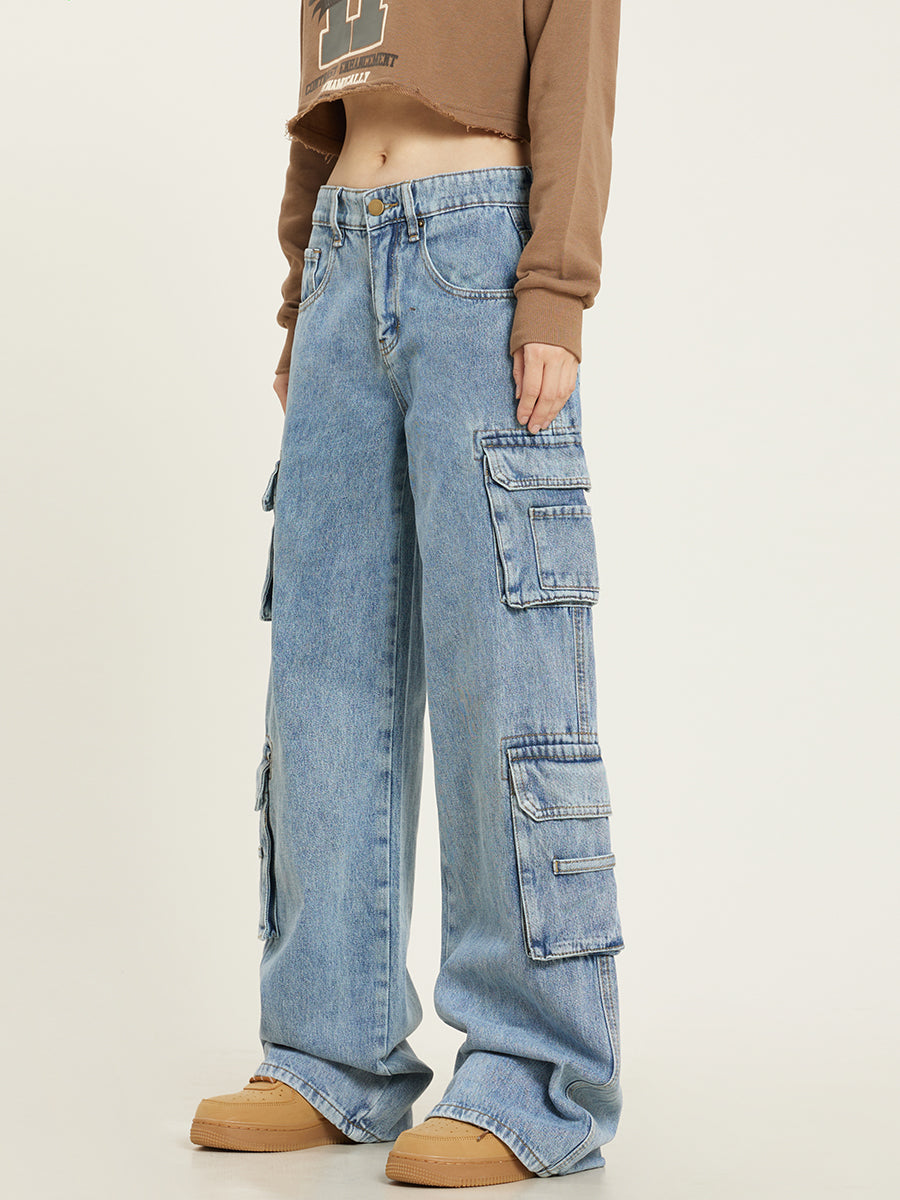 Baggy Cargo Jeans Women – Wide Leg Relaxed Fit Denim 4