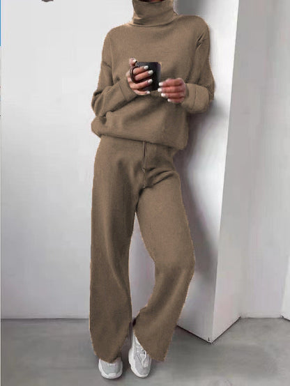Women's Knit Two-Piece Set with Roll Neck — Cozy Loungewear 9