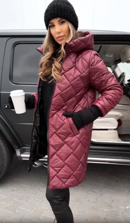 Bogna Quilted Puffer Jacket with Hood — Women's Winter Coat 5