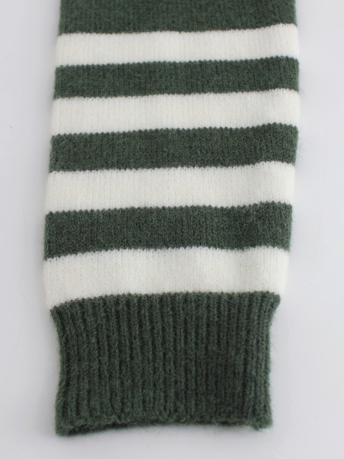 Women's Ribbed Sweater with Striped Cuffs — Sizes S to XL 4