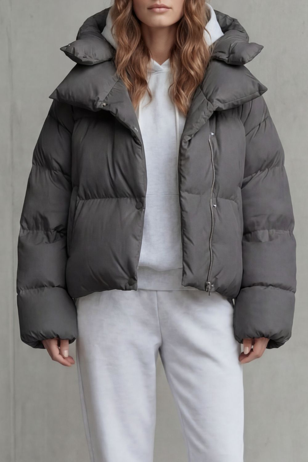 Women's Cropped Puffer Jacket — Cloud-Soft & Warm Daily Wear 6