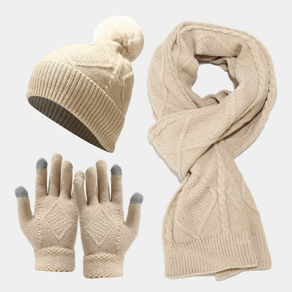3-Piece Winter Set — Scarf, Hat & Touchscreen Gloves for Women 14