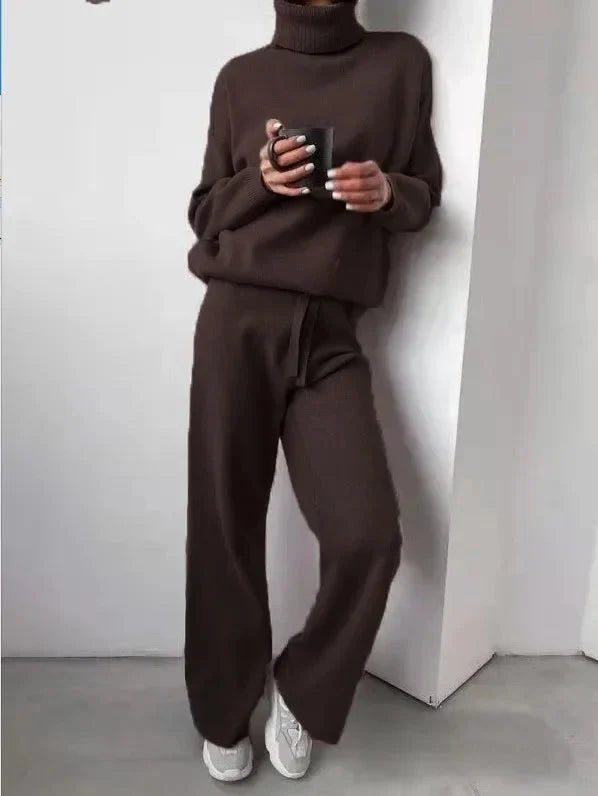 Women's Knit Two-Piece Set with Roll Neck — Cozy Loungewear 6