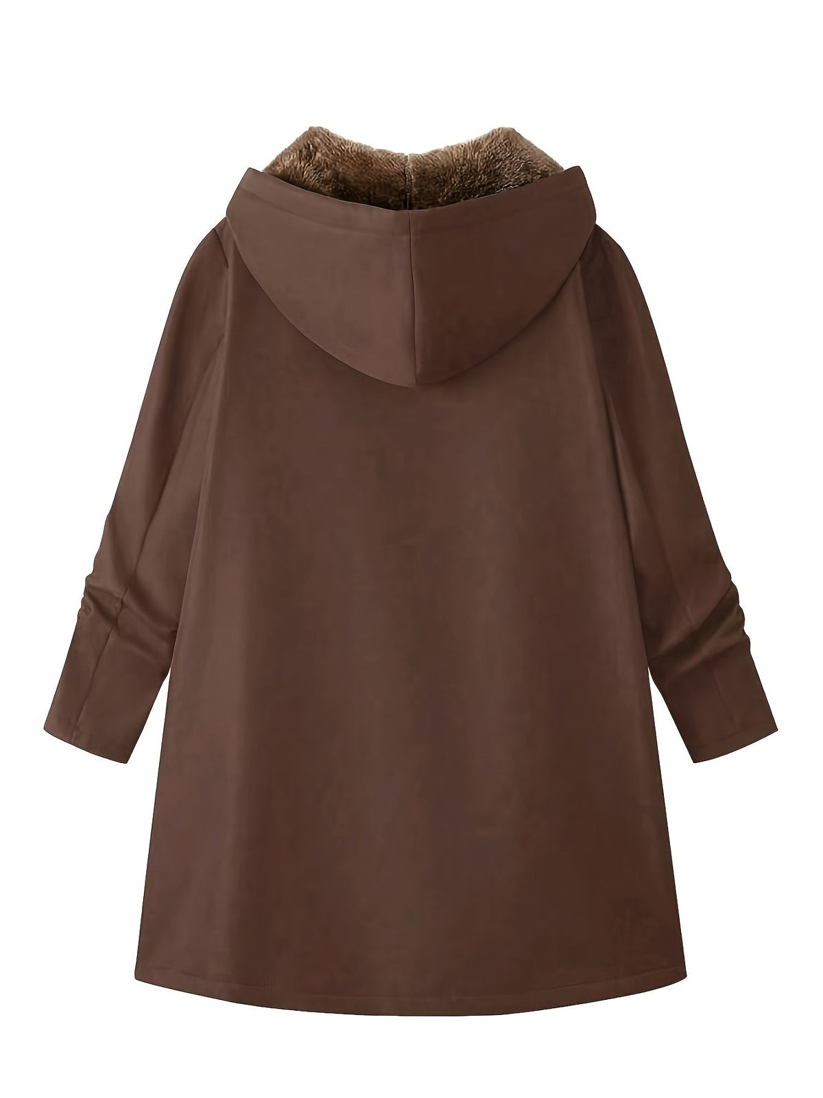 Women's Hooded Longline Coat — Cozy Plush-Lined Winter Coat 9