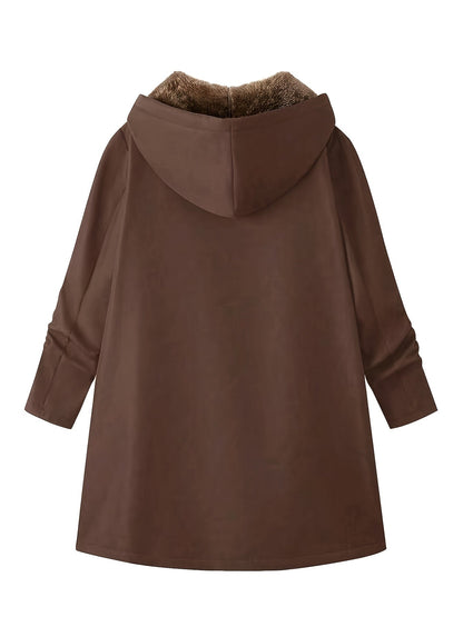 Women's Hooded Longline Coat — Cozy Plush-Lined Winter Coat 9