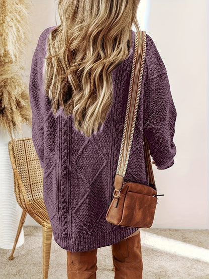 Helene Cable-Knit Sweater Dress — Cozy & Elegant 3