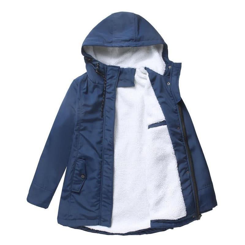 Women's Sherpa-Lined Hooded Parka — Drawstring & Flap Pockets 5