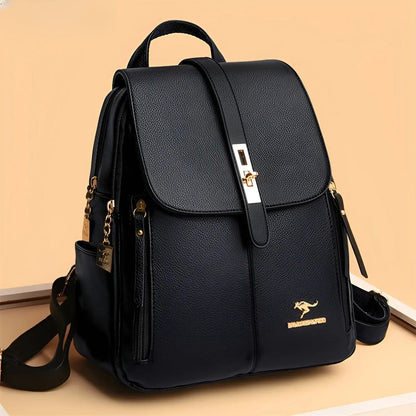 Emily Women's Leather Backpack — Elegant & Water-Repellent 2