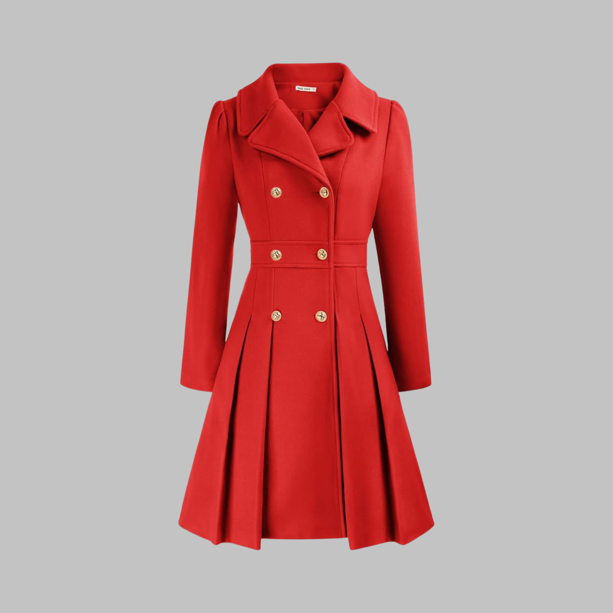 Women's Double Button Long Sleeve Coat — Elegant Classic Fit 9