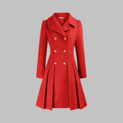 Women's Double Button Long Sleeve Coat — Elegant Classic Fit 9