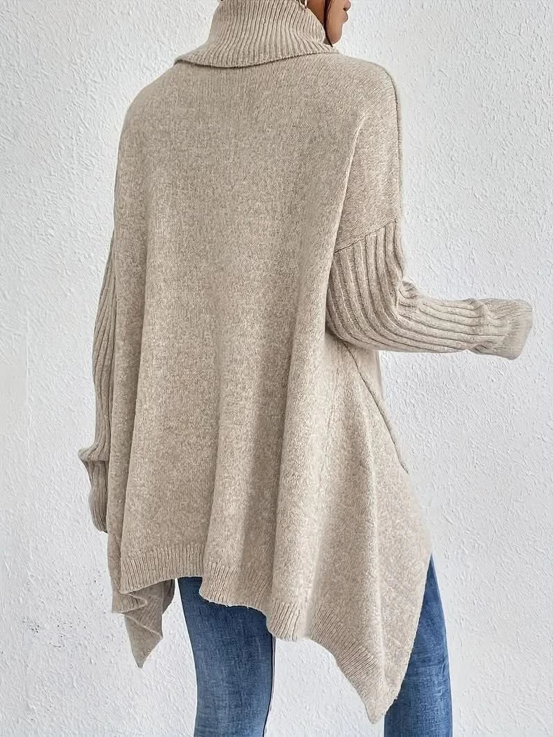 Nuvella Cashmere Blend Turtleneck Sweater — Soft & Elegant 5