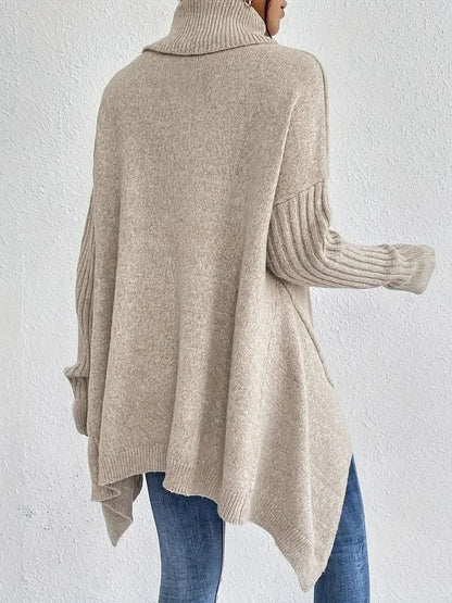 Nuvella Cashmere Blend Turtleneck Sweater — Soft & Elegant 5