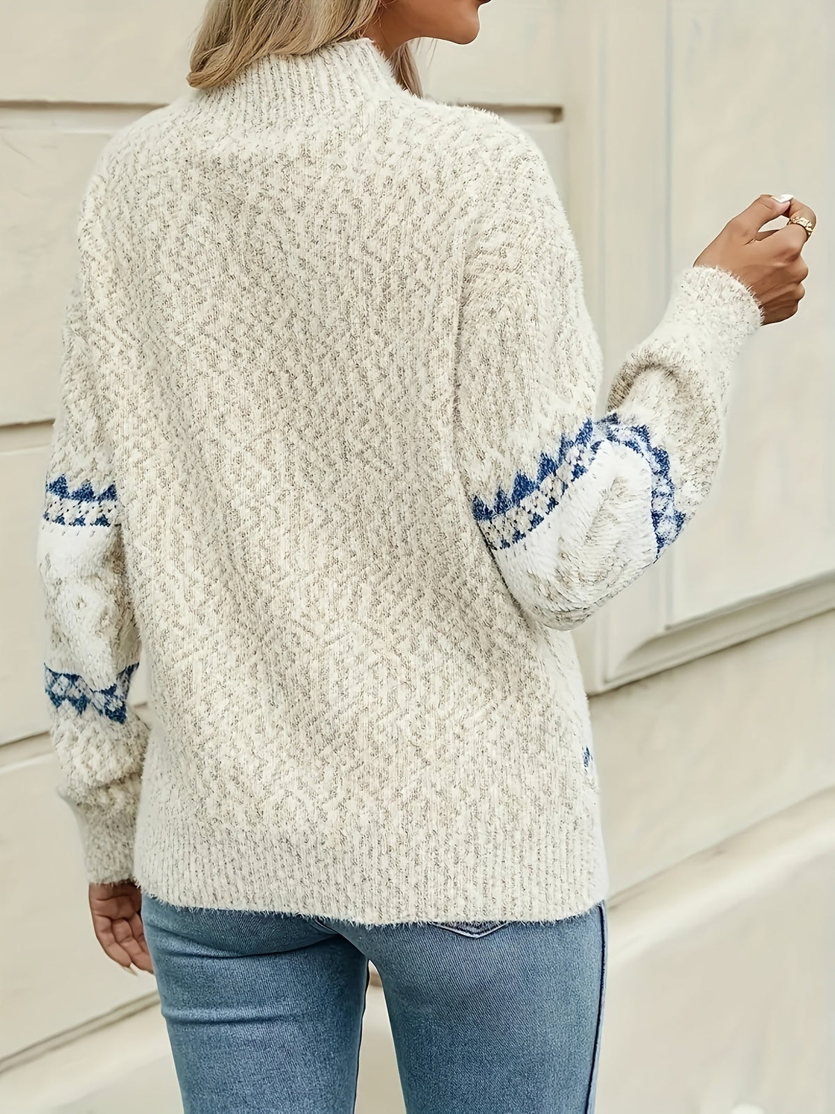 Women's Fair Isle Christmas Sweater — Cozy Snowflake Knit 10