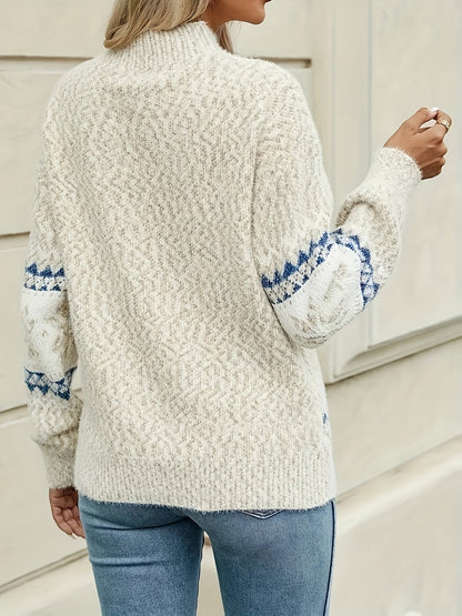 Women's Fair Isle Christmas Sweater — Cozy Snowflake Knit 10