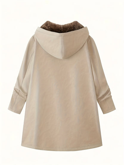Women's Hooded Longline Coat — Cozy Plush-Lined Winter Coat 2