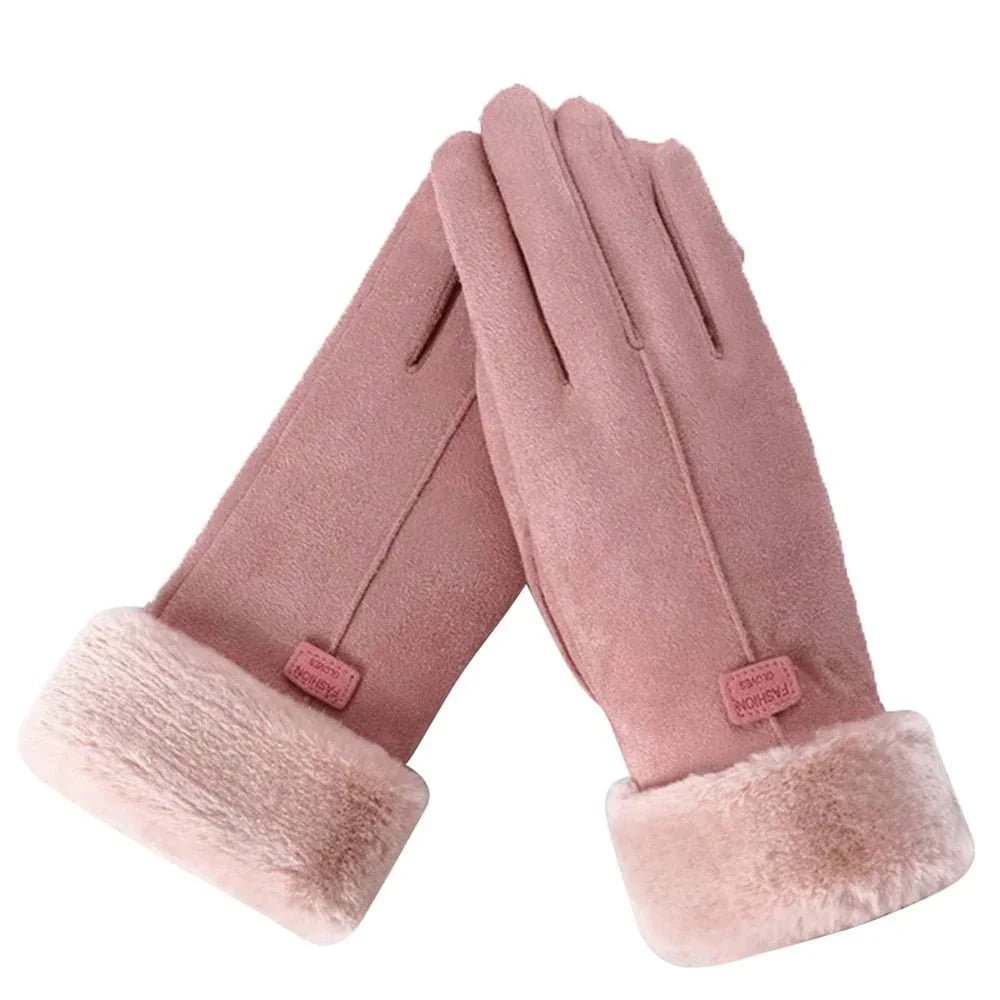 Winterhandschuhe mit Fleecefutter in Rosa