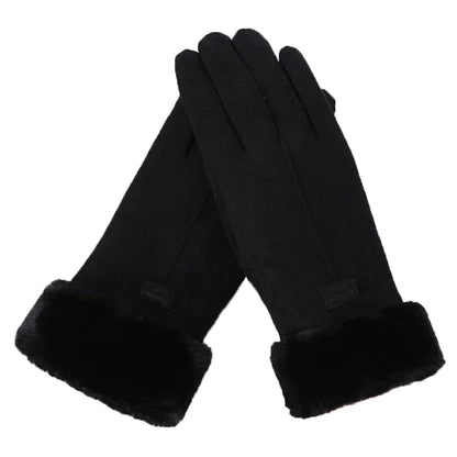 Winterhandschuhe mit Fleecefutter in Schwarz