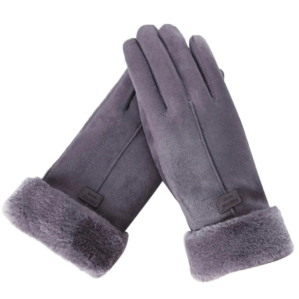 Winterhandschuhe mit Fleecefutter in Grau