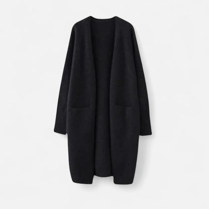 Women's Open-Front Long Cardigan – Elegant Timeless Knit 5