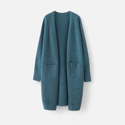 Women's Open-Front Long Cardigan – Elegant Timeless Knit 6