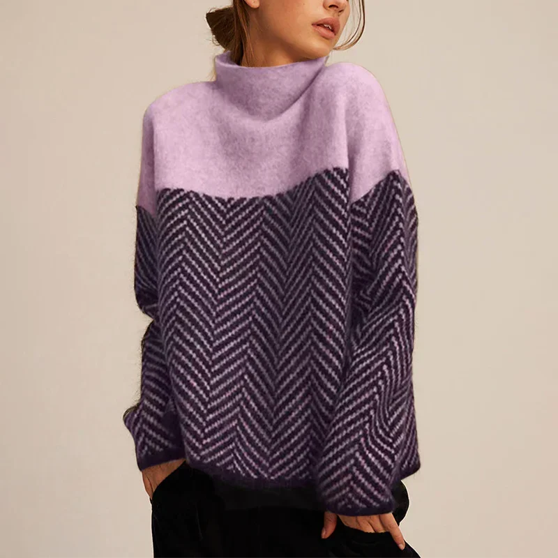 Women's Wool-Look Turtleneck Sweater — Warm Elegant Winter Knit 5