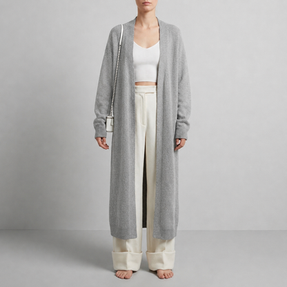 Fluffy Long Cardigan Women — Soft Knit Layering Piece 2