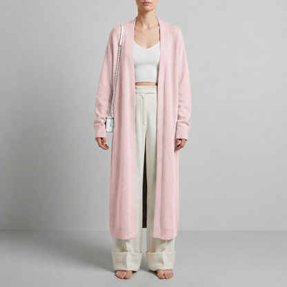 Fluffy Long Cardigan Women — Soft Knit Layering Piece 8