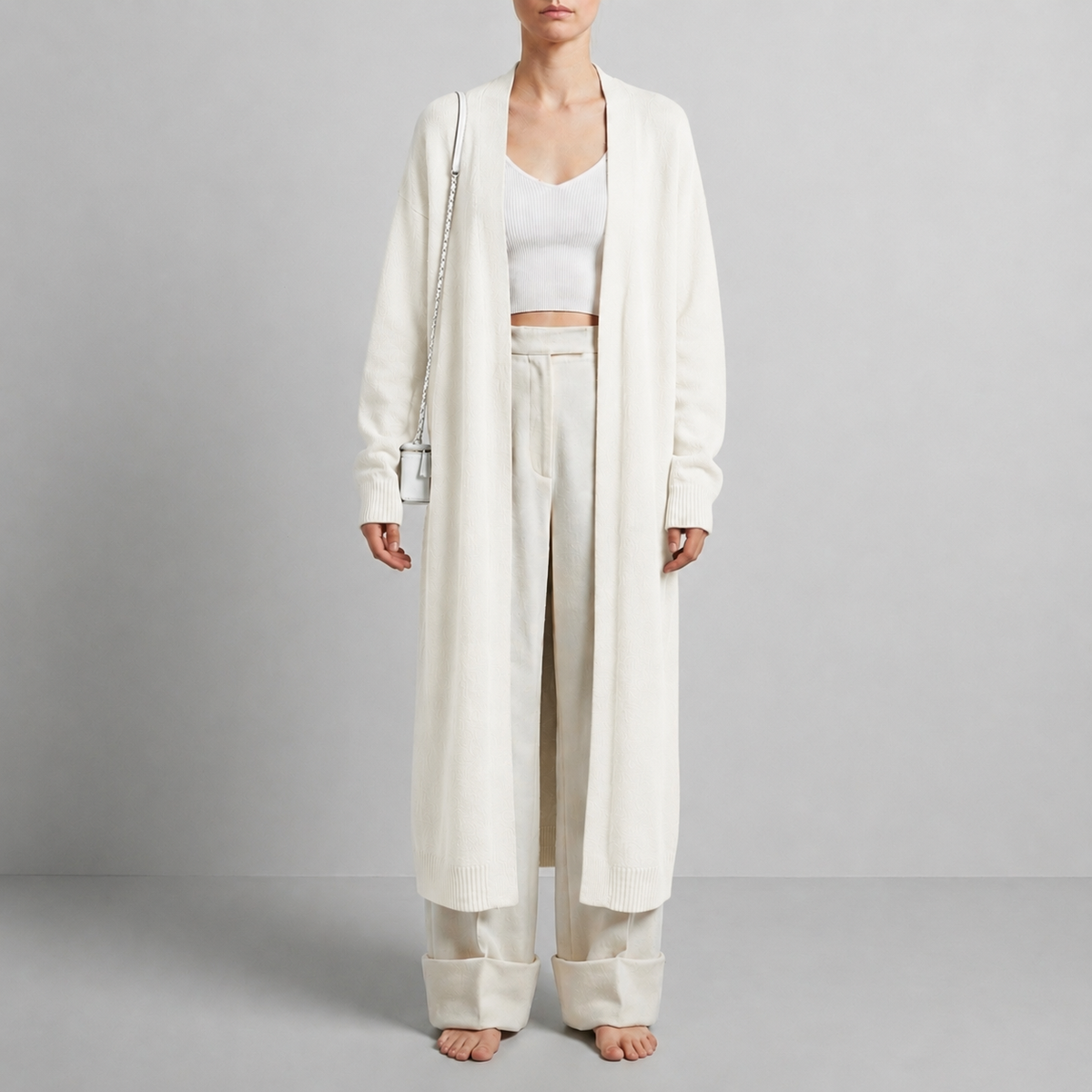 Fluffy Long Cardigan Women — Soft Knit Layering Piece 5