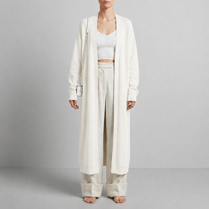 Fluffy Long Cardigan Women — Soft Knit Layering Piece 5